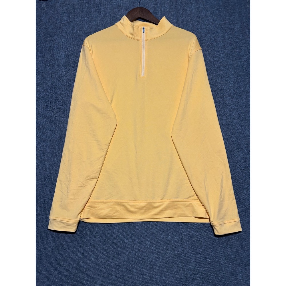 Peter millar perth 1/2 pullover yellow mens XL golf performance stretch
